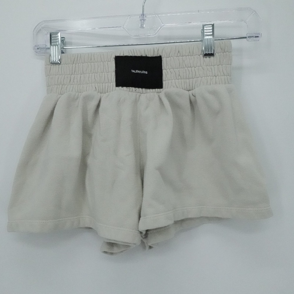 Talentless‎ Shorts Womens XS Beige Boxing Lounge Sweat Casual Relaxed Fit Lounge